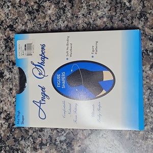 Angel Shapers CALF LENGTH size 3x-4x BLACK PANTYHOSE SHAPER NEW figure flattenin